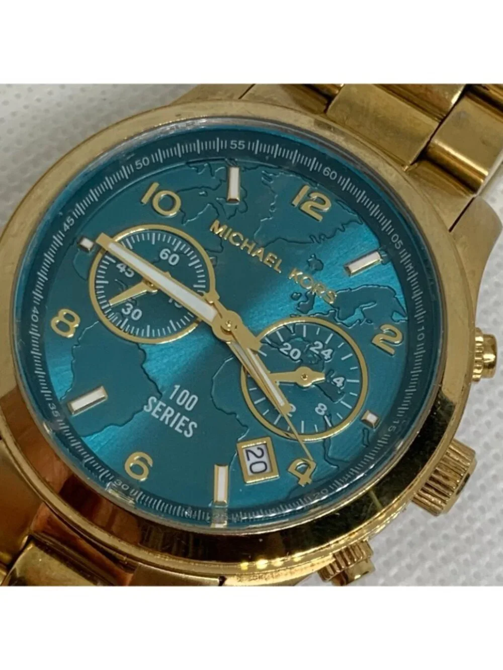 Michael Kors Hunger Stop Mid Size 100 Series MK5815 date Watch Women 6.5” runnin